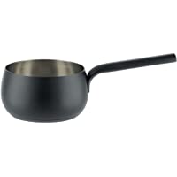 Alessi sg105-14 B – Cazo con Mango Largo- Acero Inoxidable- Negro- 14 cm
